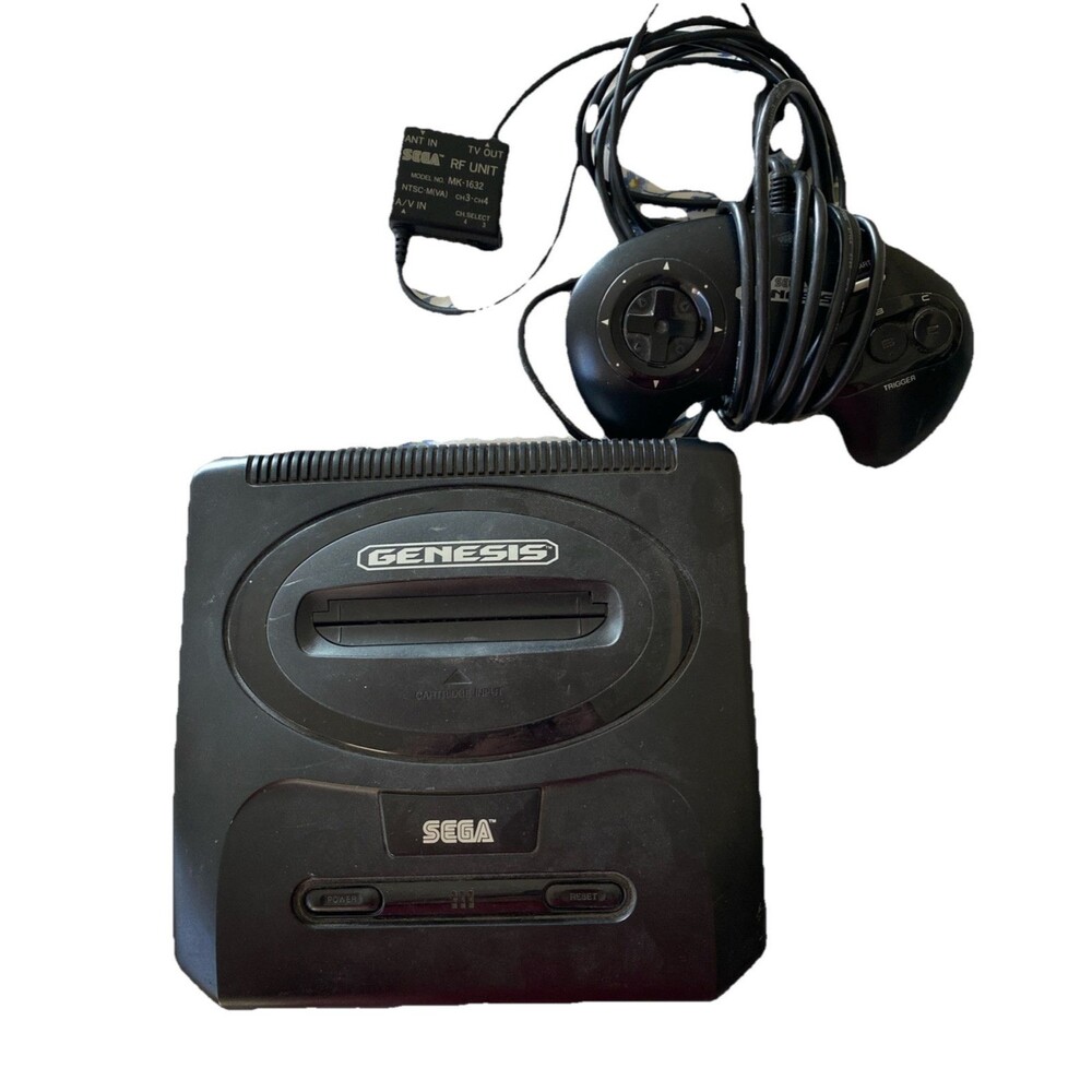 Sega Genesis Model 2 Console With Game Controller and Pinball "Needs Power Cord"